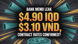 Bank Memo Leak: $4.90 IQD & $3.10 VND Contract Rates Confirmed? 📜 🏦 Iraqi dinar news today / RV News