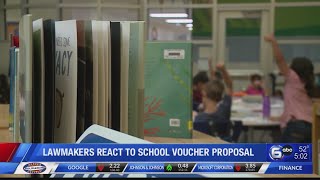Lawmakers react to school voucher proposal