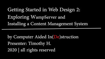 WampServer 101: Getting Started in Web Design part 2
