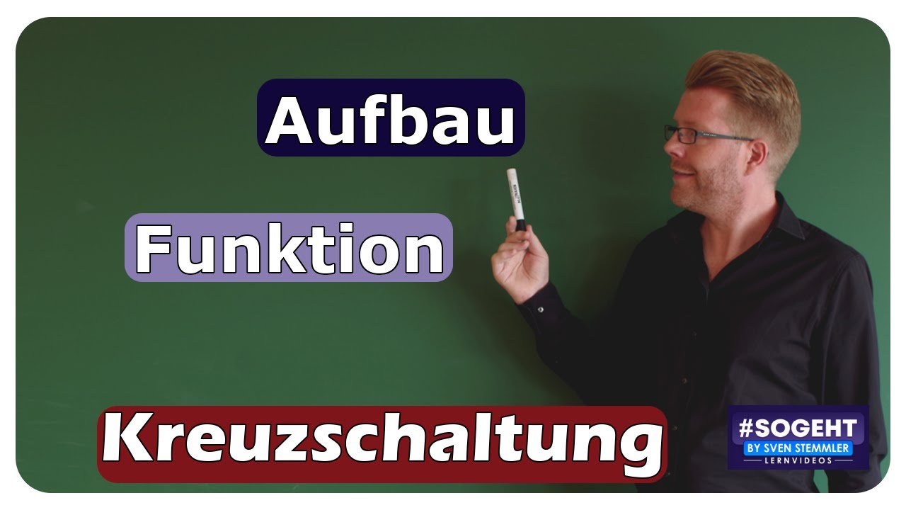 Vorschaubild zum Lernvideo "Aufbau und Funktion einer Kreuzschaltung - Stromlaufplan aufgelöst - einfach und anschaulich erklärt"