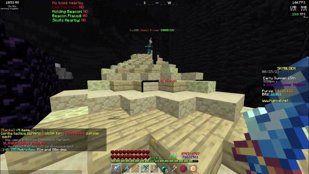 Respawning in the wrong place (hypixel skyblock) YouTube