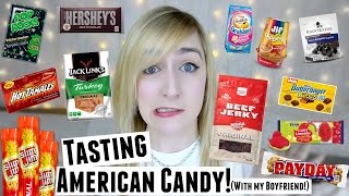 🇬🇧 BRITISH / SCOTTISH GIRL TASTING AMERICAN SWEETS / CANDY 🇺🇸 | Spangley Nails