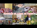 Fartura de carne na roça/ fiz linguiça caseira/ fisioterapia/limpeza na geladeira/ almoço e colheita