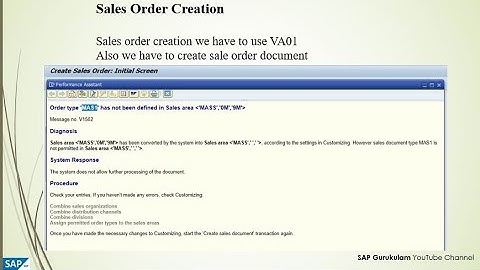 SAP MM session24 Sale order creation VA01 error facing