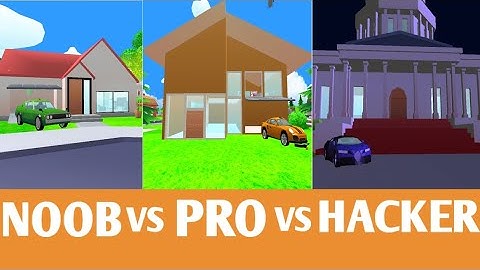 NOOB VS PRO VS HACKER IN DUDE THEFT WARS(houses and cars)