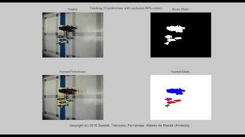 Tracking 10 pedestrians with occlusion 80% correct.