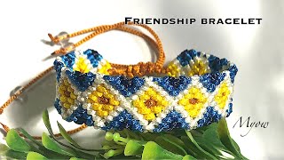 SIMPLE DIAMOND FRIENDSHIP BRACELET TUTORIAL - MACRAME WITH MYOW 206