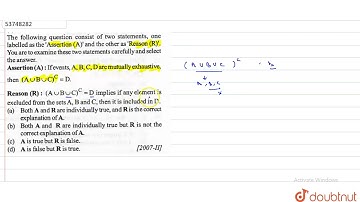 The following question consist of two statements, one labelled as the 