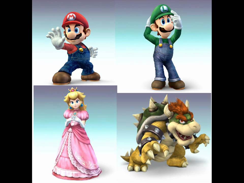 SSBB Mario,Luigi,Peach,Bowser Victory Theme - YouTube.