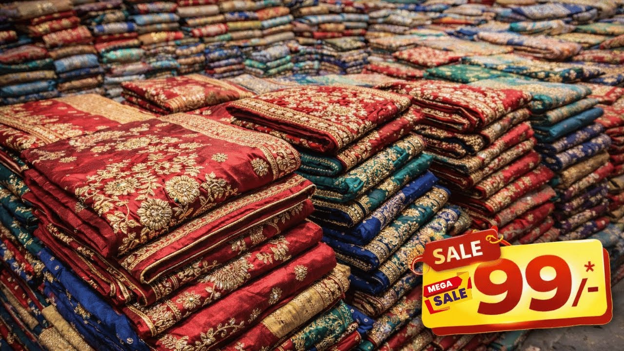यहाँ मिलती है हर तरह की साड़ियाँ | Surat Saree Wholesale Market | Saree Manufacturer in Surat 