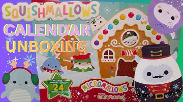 Unboxing New Squishmallows Micromallows Christmas Advent Countdown Calendar Bigfoot Yetis and More
