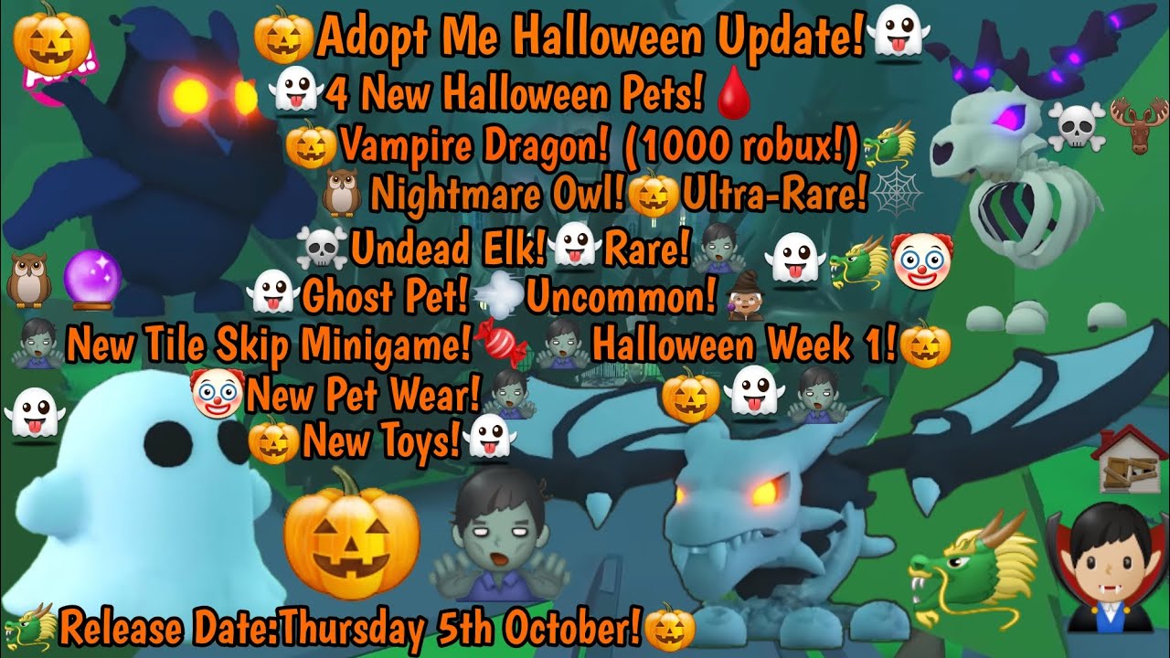 🎃ADOPT ME halloween update 2023🍁confirmed new pets❔ideas part 2👻 