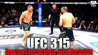UFC 315: Reaction and Results
