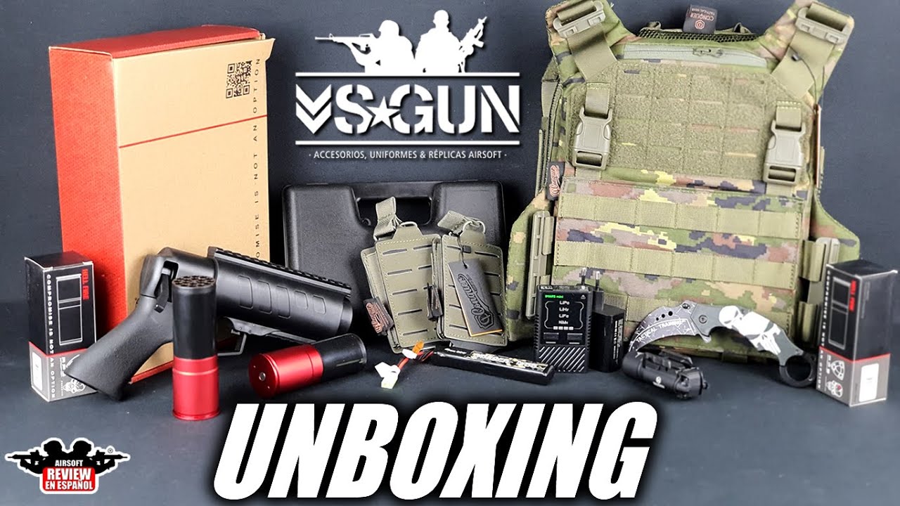 Vsgun Unboxing VSGUN, Nuevo chaleco CQR Conquer, Granadas Hell Fire ...