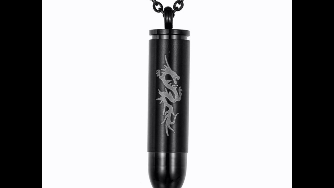 Dragon urn necklace | Bullet Cremation Jewelry | Keepsake Memorial Urn