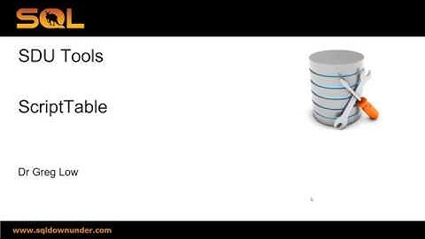 SDU Tools 72 Script Table for SQL Server Using T-SQL