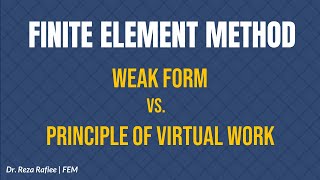 Weak Form vs. Principle of Virtual Work — Are They the Same in FEM