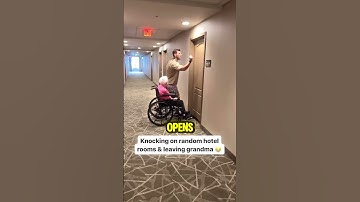 Ding Dong Ditch At A Hotel But He Left His Grandma!😭 (@rosssmith)