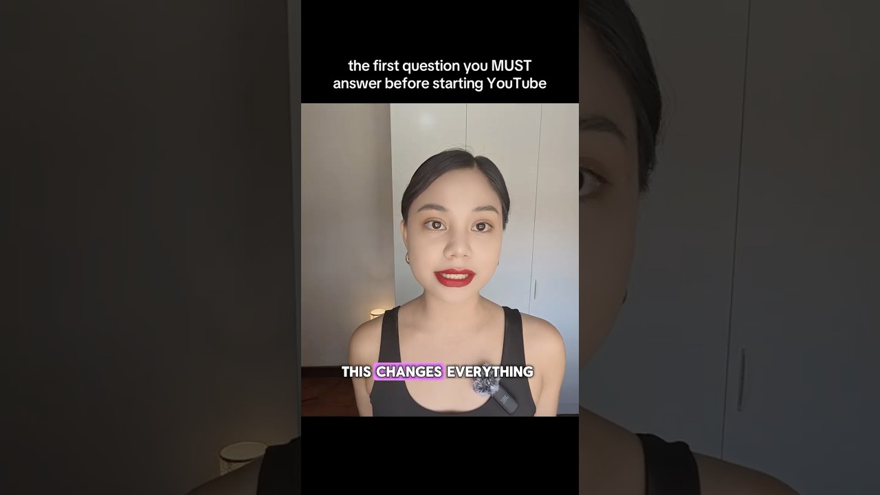 the first question you MUST answer before starting YouTube