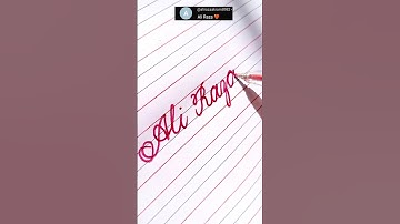 Ali Raja- Writing beautiful name in cursive handwriting 🖋️✨#handwriting #cursive #shorts