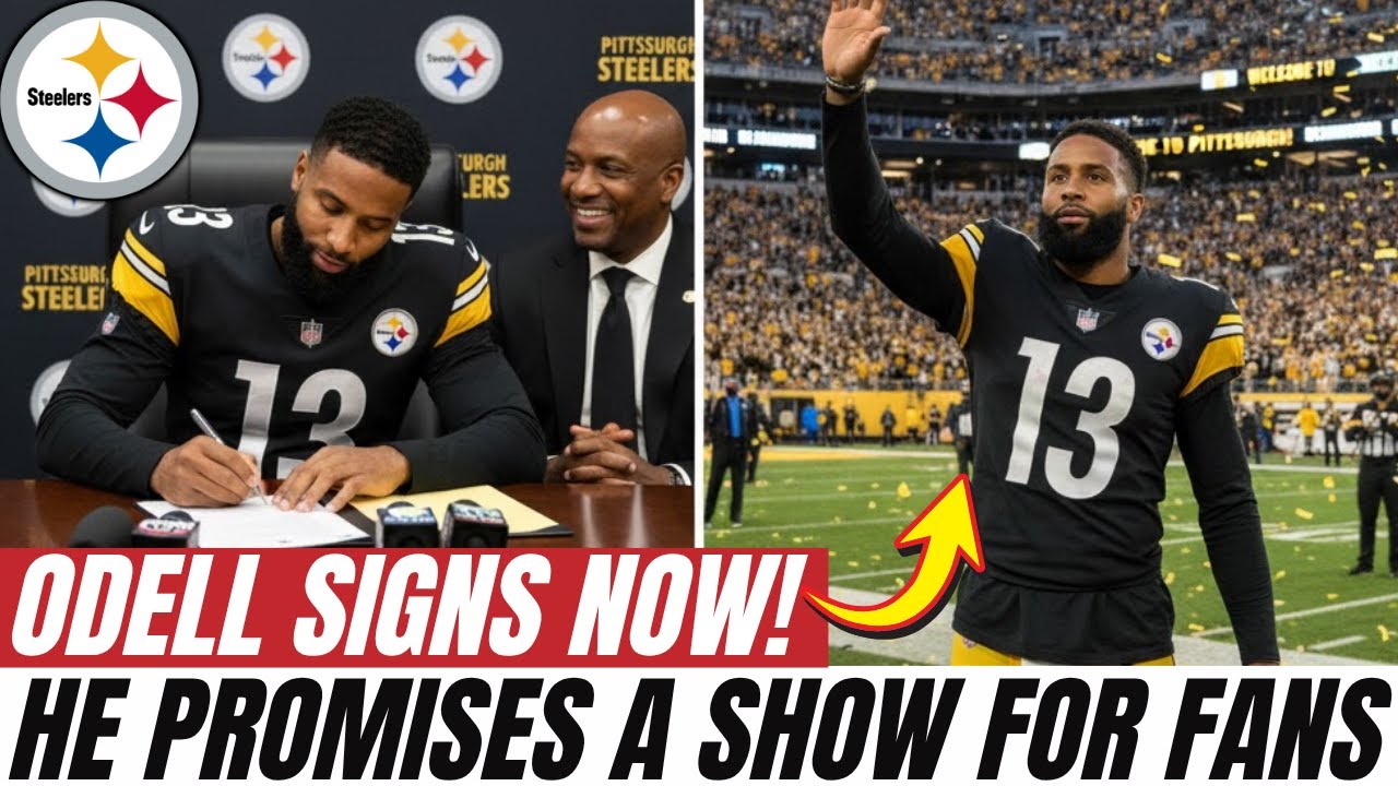 ODELL BECKHAM JR. SIGNS WITH STEELERS AND PROMISES ELECTRIC PERFORMANCES | Pittsburgh  Steelers News - YouTube