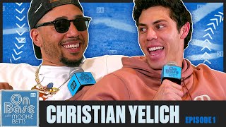 Christian Yelich Talks Pete Davidson, Barry Bonds Story and More | On Base with Mookie Betts, Ep. 1