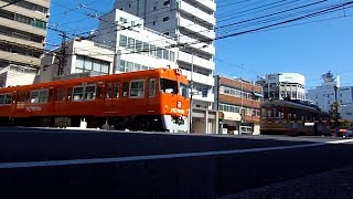 【平面交差】伊予鉄道 大手町にて