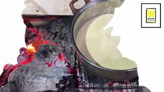 عمل الكاسترد custard cooking