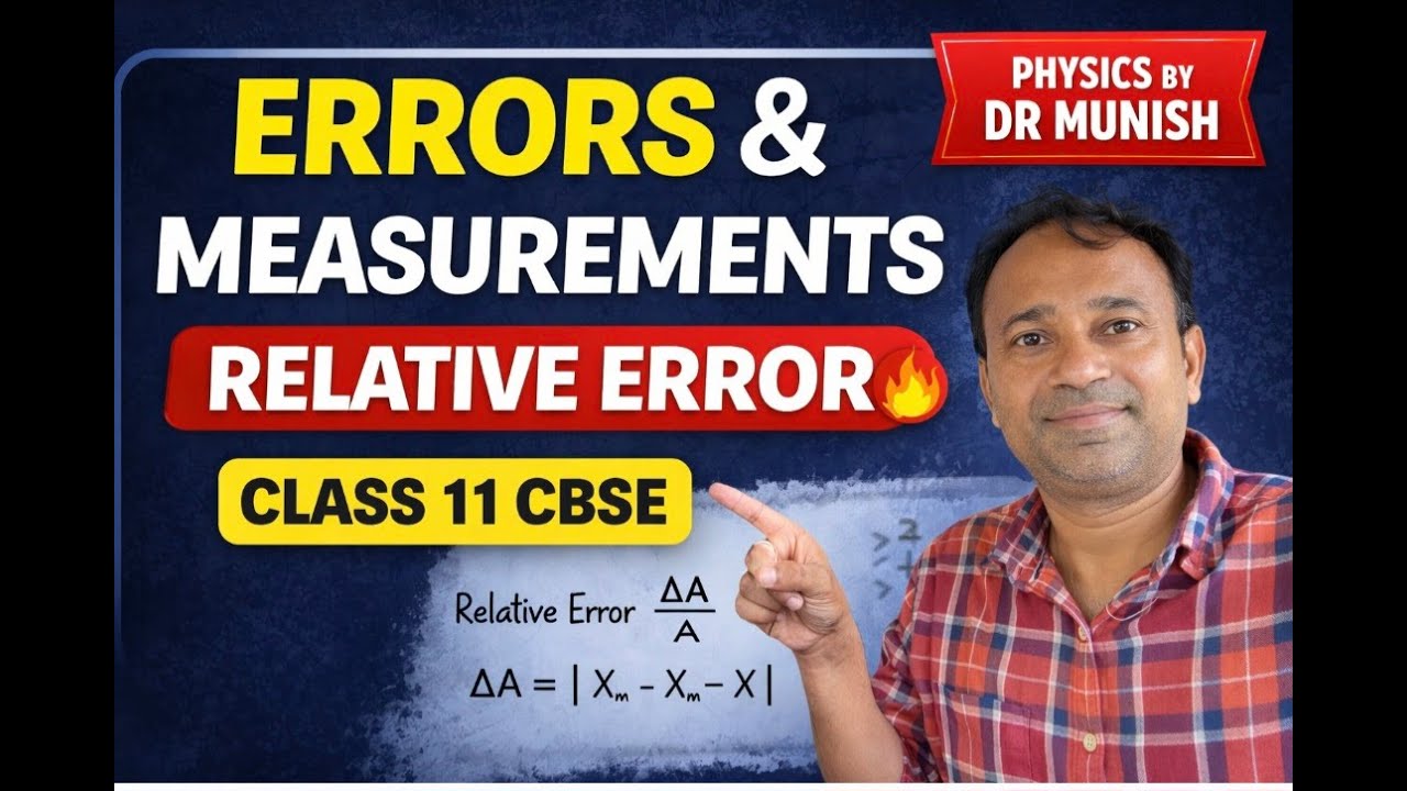 Errors and Measurements – Class 11 Physics | Relative Error, Absolute Error & Master Formulae