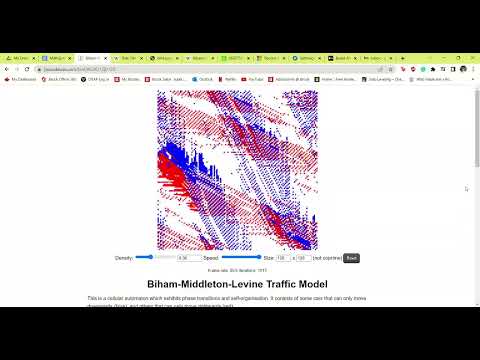BML Traffic Model - Disordered Intermediate Phase - Example 1