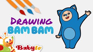 How To Draw Bambam 🎨 💙 | Coloring And Drawing For Kids | @Babytv