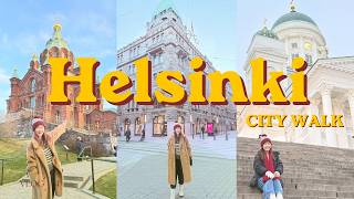 Christmas in Helsinki 🎄 | Peaceful City Walk &amp; Church Visit