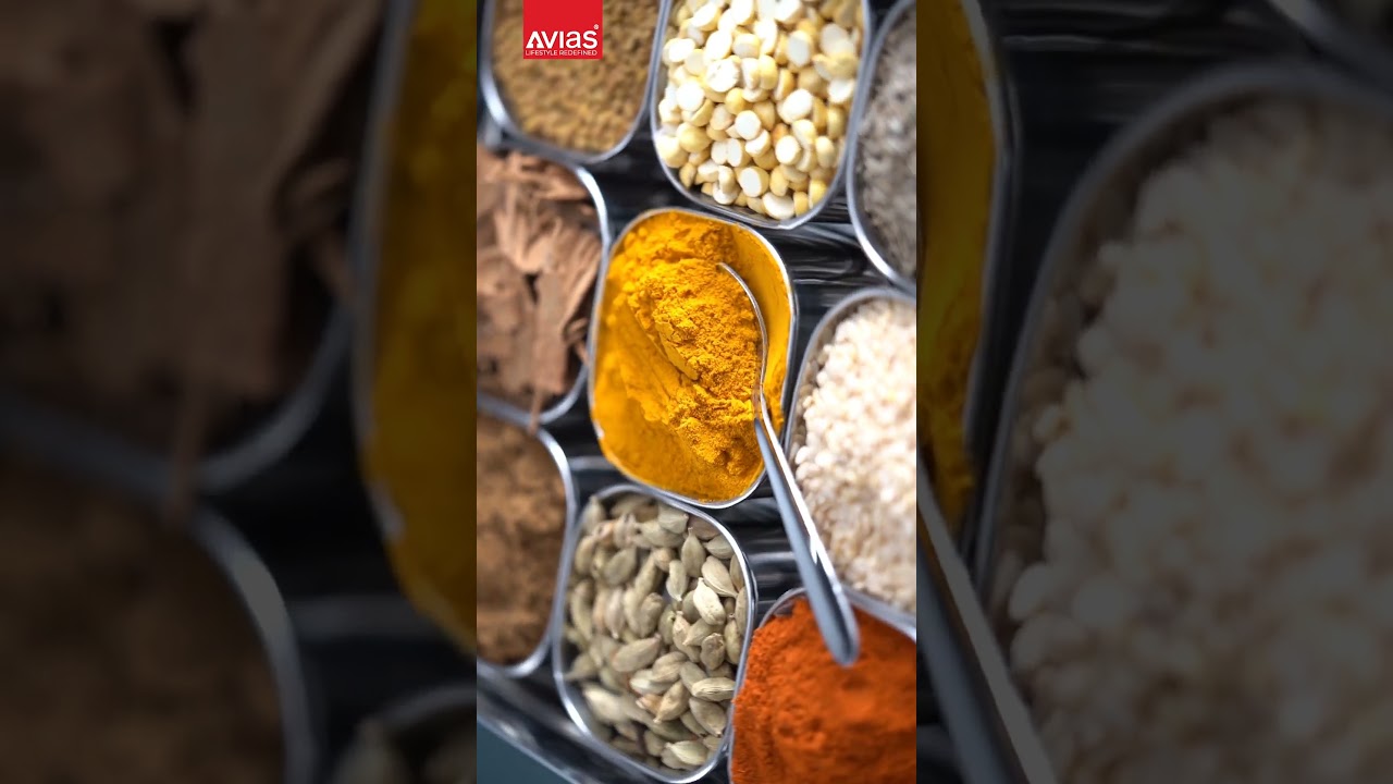 Avias Trios 9 Square Spice Box/ Masala Dabba 🍱 - Durable & Versatile ✔ 