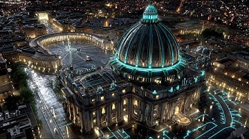 Rome as a Steam-Cyberpunk City — Aerial & Cinematic AI Worldbuilding (4K)