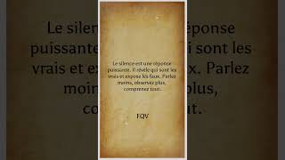 Parfois, le Silence Dit Tout' #psychologie #motivation #shorts #discipline #citation