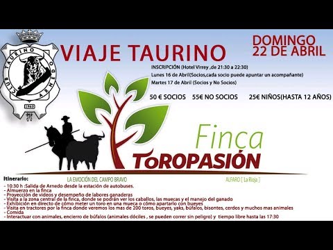 Viaje del Club Taurino a la Finca Toropasión