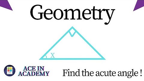 The value of the acute angle may be ?
