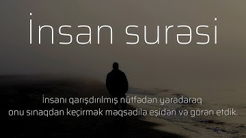 İnsan surəsi - Salim Bahanan | سورة الانسان | Surat al İnsan