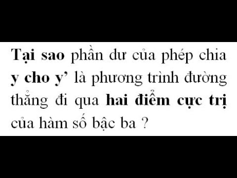 Video Tại sao phần dư của phép chia y cho y' là phương trình... - youtube