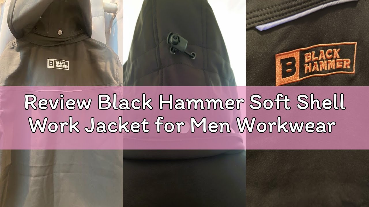 Review Black Hammer Soft Shell Work Jacket for Men Workwear Ideal for Traders and Tough Jobs (Large)