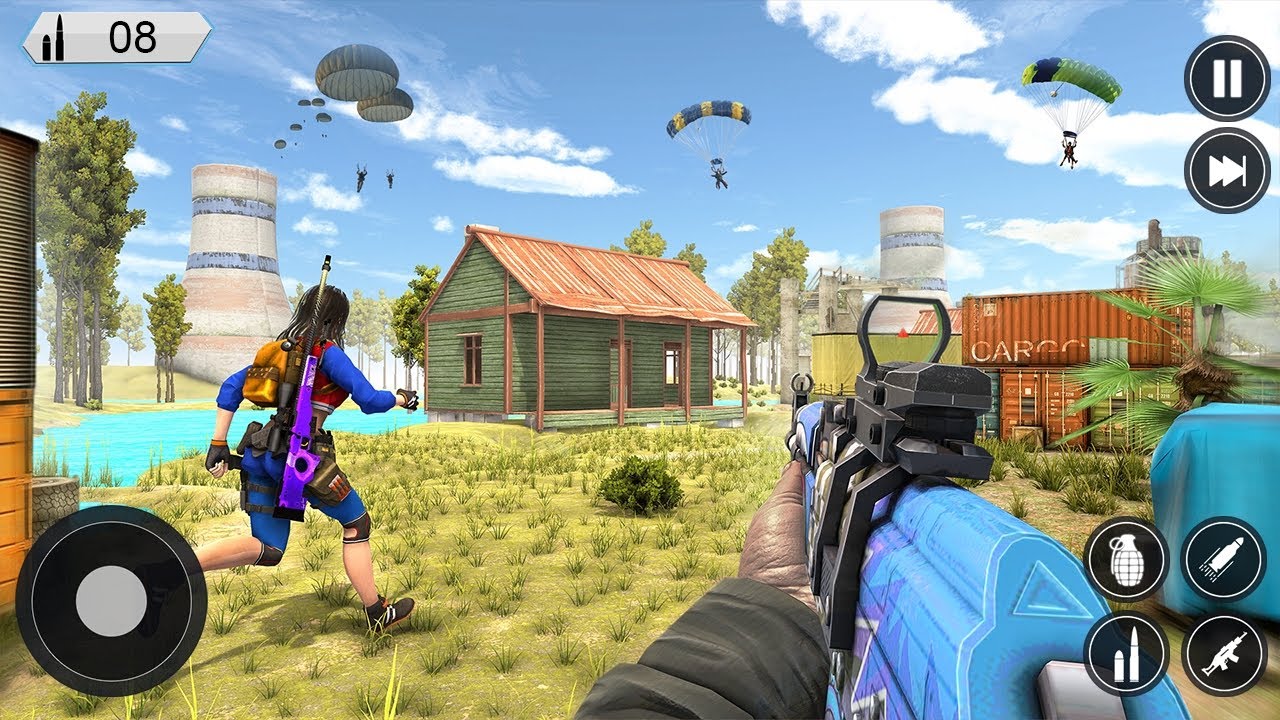 “Parachute Se Entry 🔥 Deadly FPS Shooting Game Full Gameplay | Intense Survival Mission”