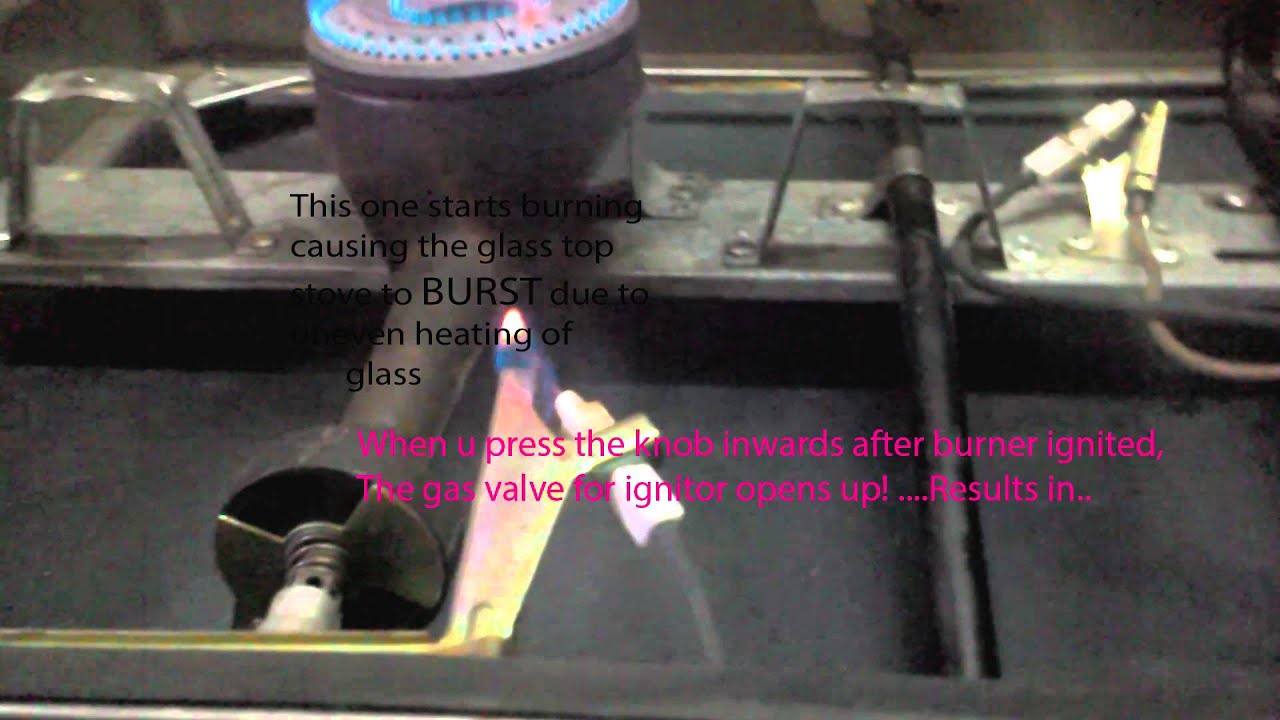 Glass burst in Gas stove - YouTube