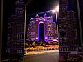 Rixos Marina Abu Dhabi Night View 🌃 | Luxury Hotel Illuminated in Purple & Blue | UAE 4K#shorts
