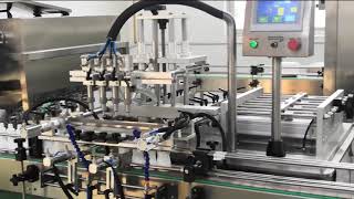 8 Nozzle Servo Motor Driven Piston Automatic 1L-5L Chemical Liquid Bottle Filling Machine
