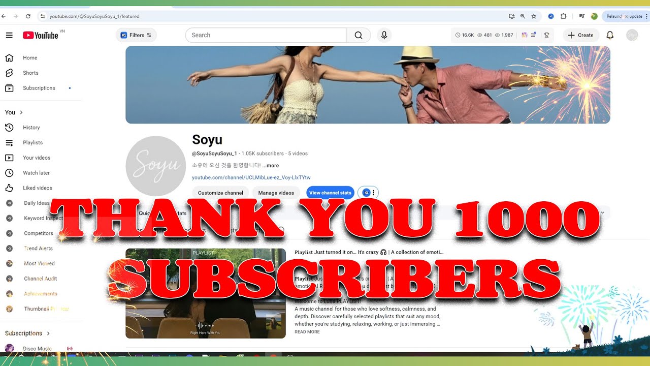 Thank You for 1,000 Subscribers — Your Presence Means More Than Words 🤍✨