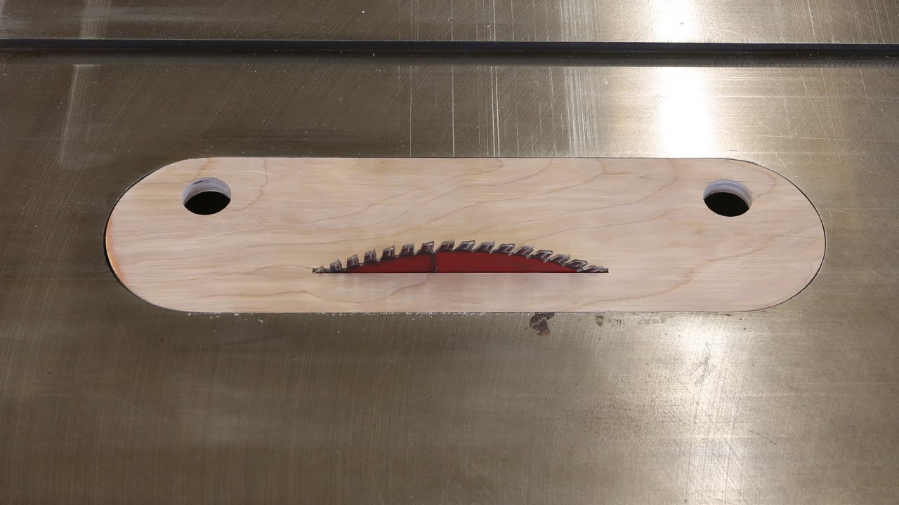 Making A Zero Clearance Table Saw Insert Youtube