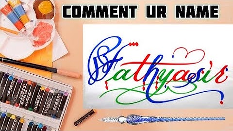 Fathyasir Name Signature Calligraphy Status | How to Draw, Cursive Calligraphy with Cut Marker