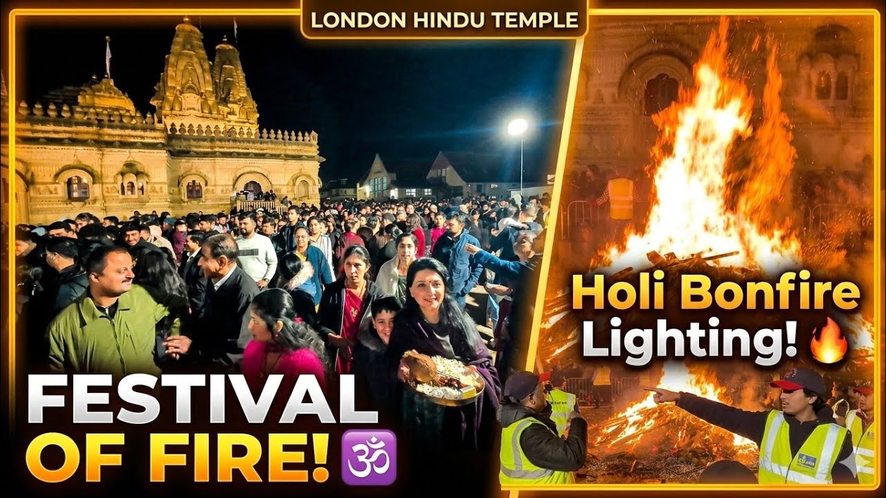 Holika Dahan Festival In London Wembley 2026 | Celebration | Indian Holika Dahan In London Wembley 🫟
