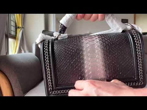 Chanel Medium Leboy Bag/Python Skin - Youtube