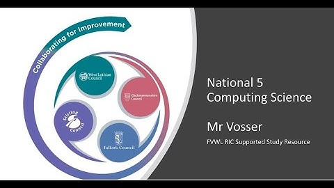 FVWL RIC National 5 Computing Science